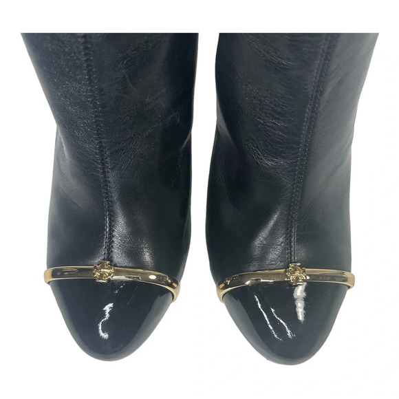 Tory Burch Black Pacey Cap-Toe Ankle Bootie. Sz: 9.5 - Picture 6 of 13